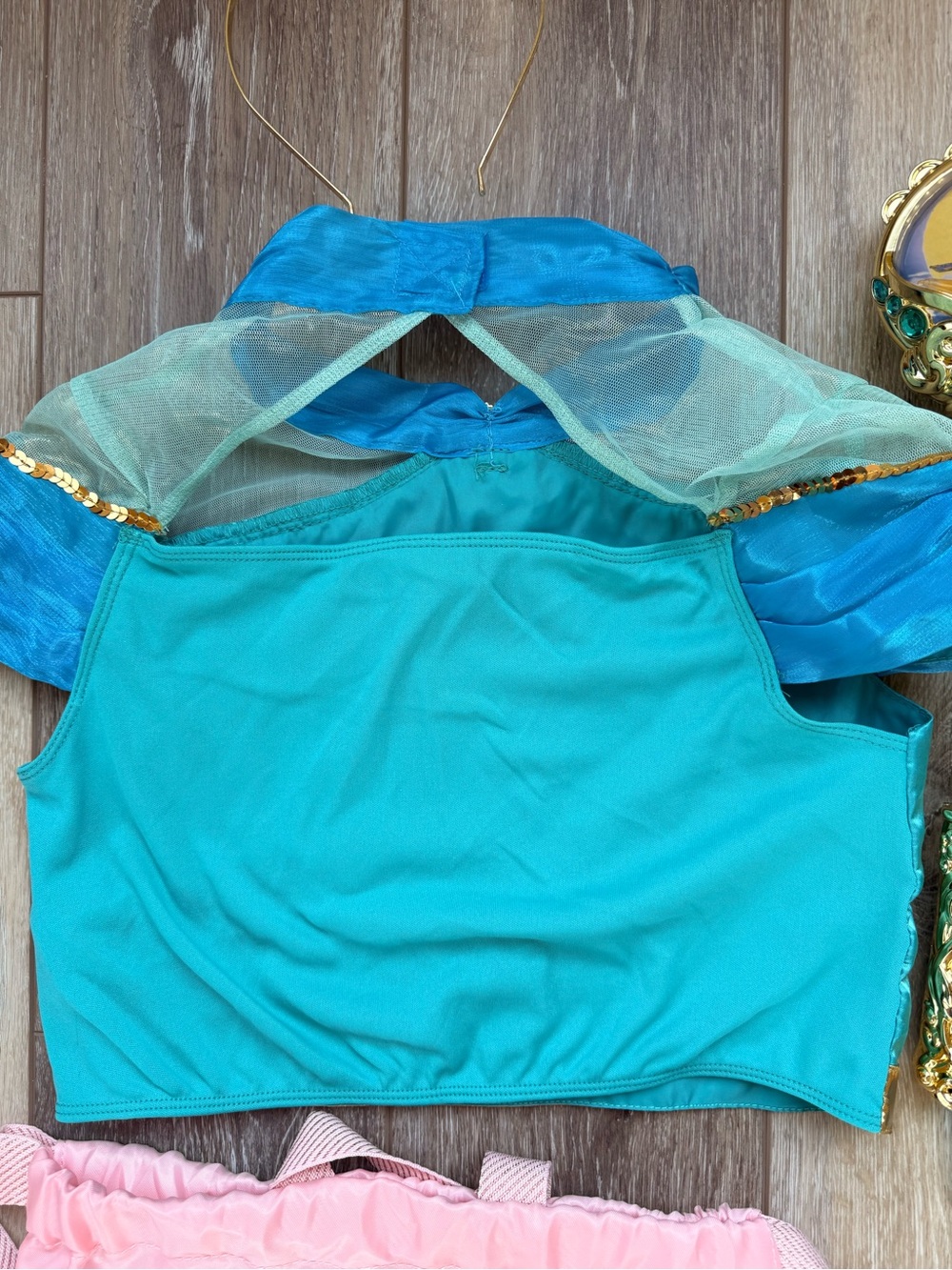 Disney Jasmine Bibbidi Bobbidi Costume Set Girls 11/12 - Picture 8 of 9